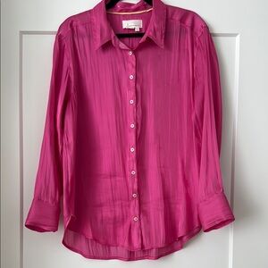 Anthropologie Pink Button Down Shirt
